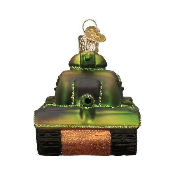 Old World Christmas Military Tank Blown Glass Ornament