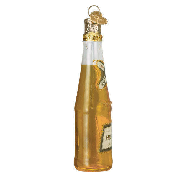Old World Christmas Miller High Life Bottle Blown Glass Ornament