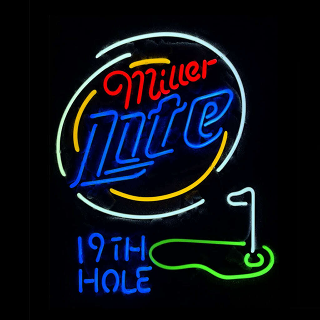 Miller Lite 19th Hole Golf Neon Signs Light