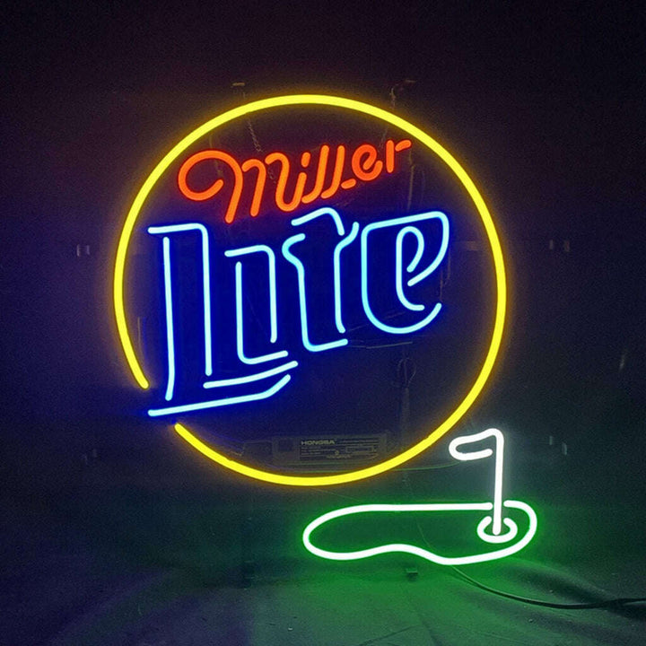 Miller Lite Golf Hole Neon Signs Light