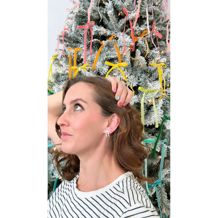 Mini Acrylic Bow Stud Earrings