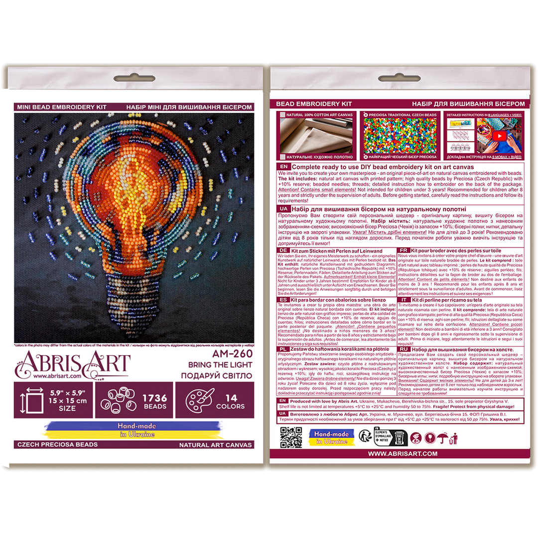 Mini Bead embroidery kit - Bring the light AM-260
