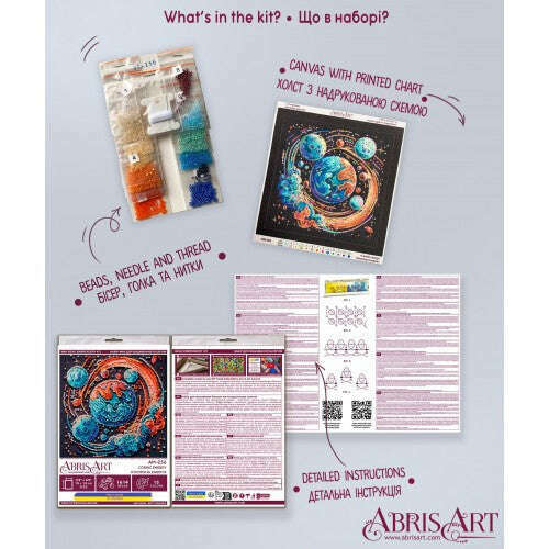 Mini Bead embroidery kit - Cosmic energy