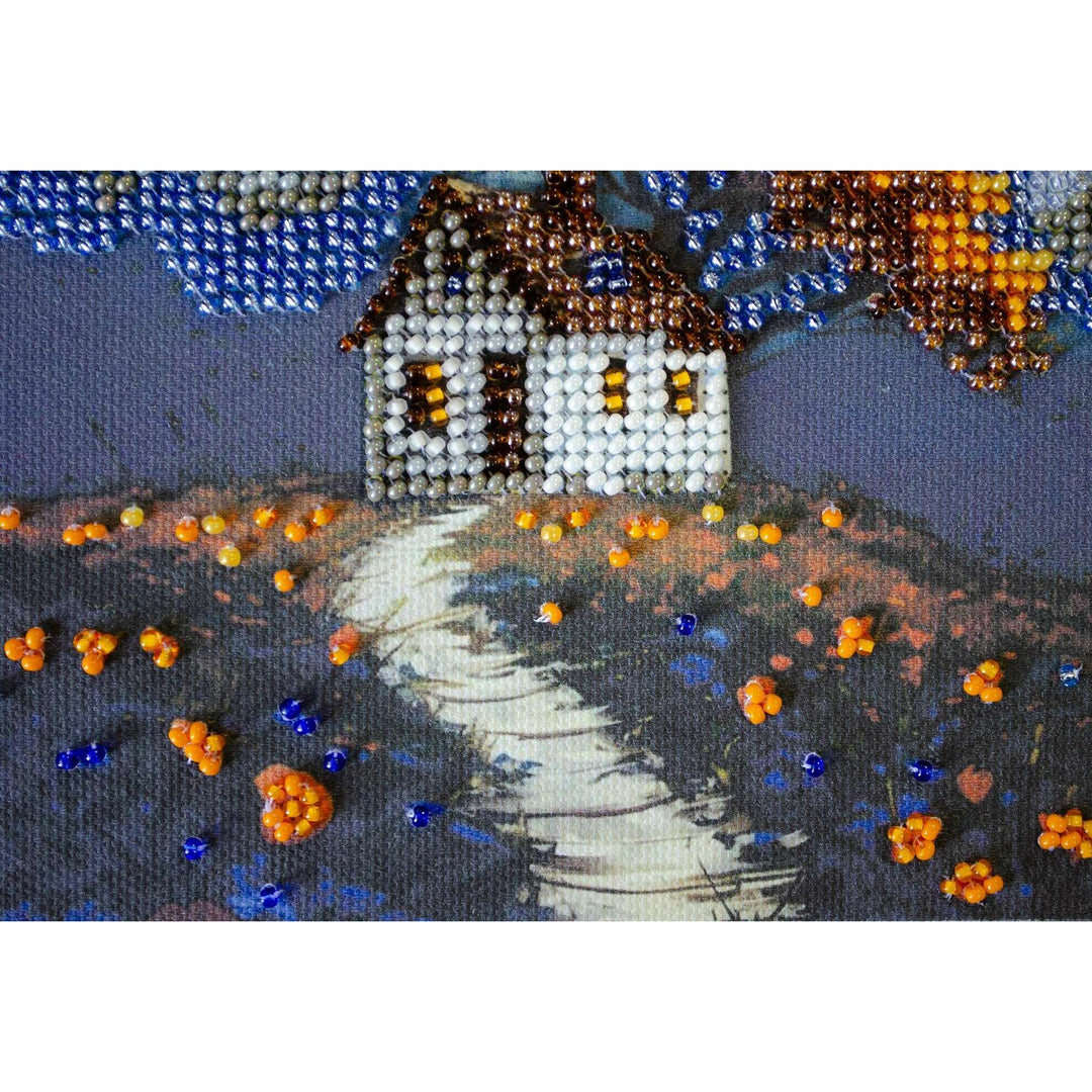 Mini Bead embroidery kit - Cottage Beneath the Clouds AM-263
