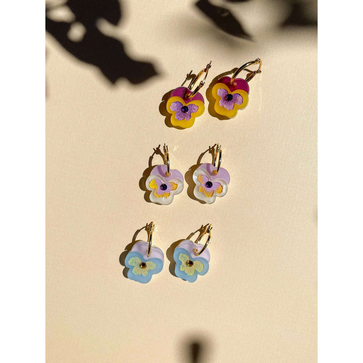 Mini Blue Pansy Dangle