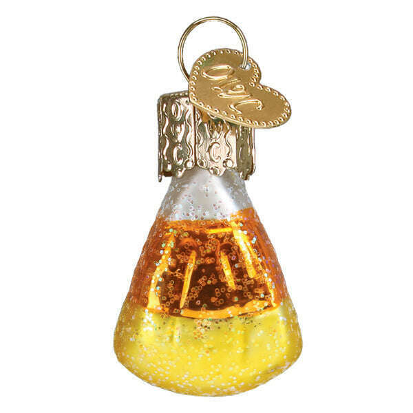 Old World Christmas Mini Candy Corn Blown Glass Ornament