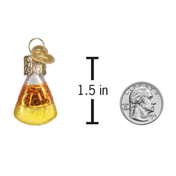 Old World Christmas Mini Candy Corn Blown Glass Ornament