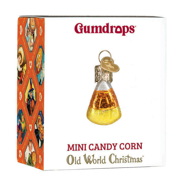Old World Christmas Mini Candy Corn Blown Glass Ornament