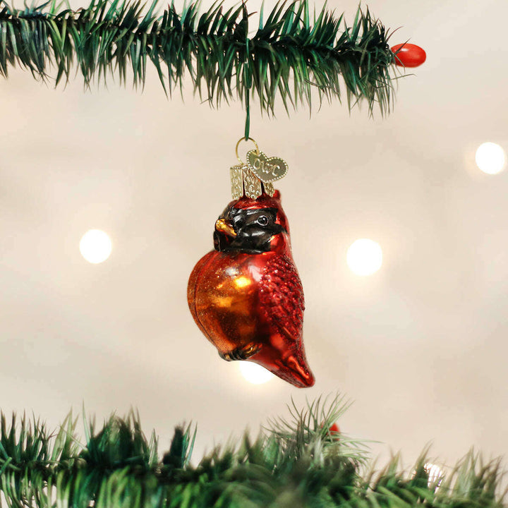 Old World Christmas Mini Cardinal Blown Glass Ornament