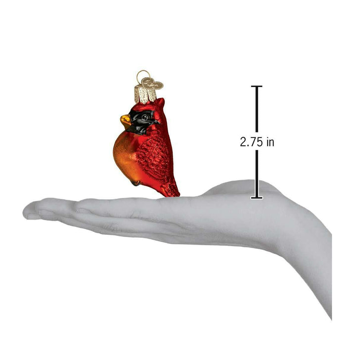 Old World Christmas Mini Cardinal Blown Glass Ornament