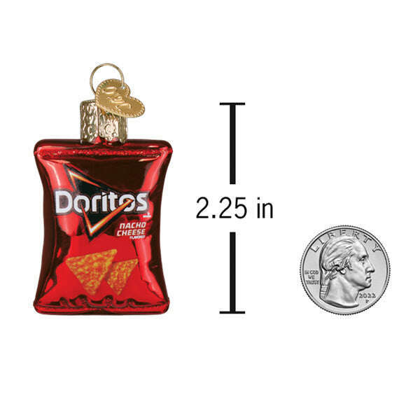 Old World Christmas Mini Doritos Nacho Cheese Blown Glass Ornament