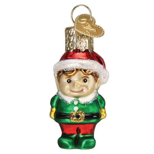 Old World Christmas Mini Elf Blown Glass Ornament