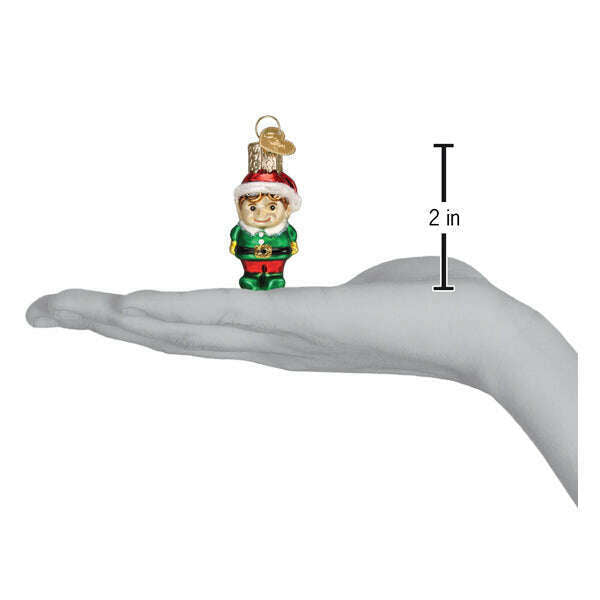 Old World Christmas Mini Elf Blown Glass Ornament
