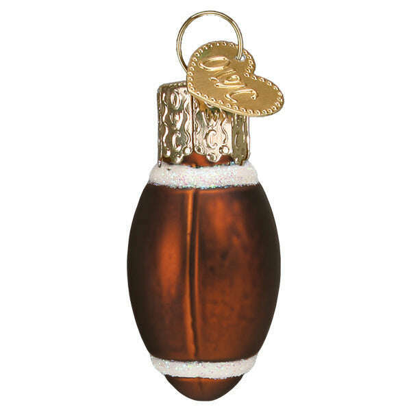 Old World Christmas Mini Football Blown Glass Ornament