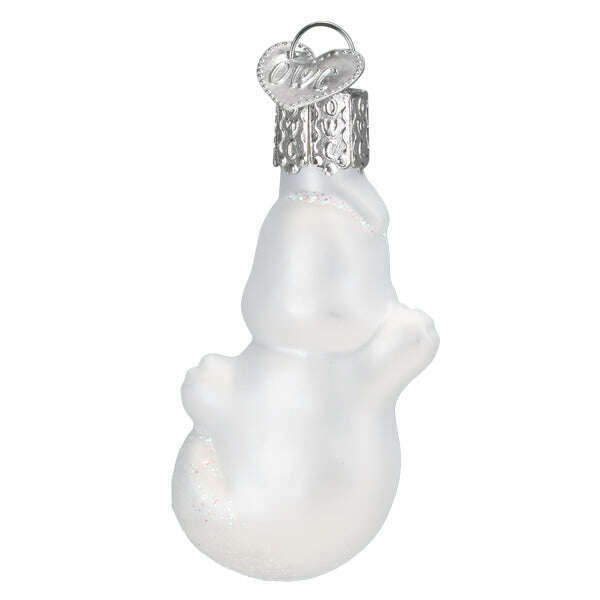 Old World Christmas Mini Ghost Blown Glass Ornament