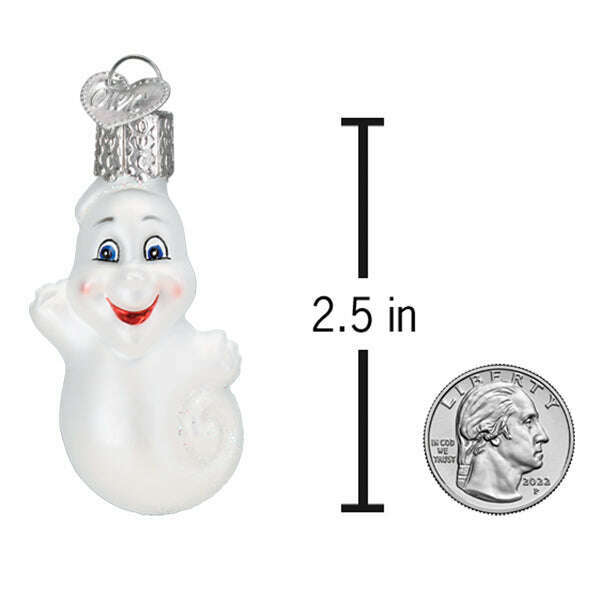 Old World Christmas Mini Ghost Blown Glass Ornament