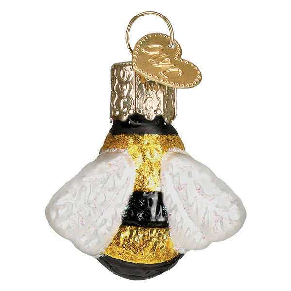 Old World Christmas Mini Honey Bee Blown Glass Ornament