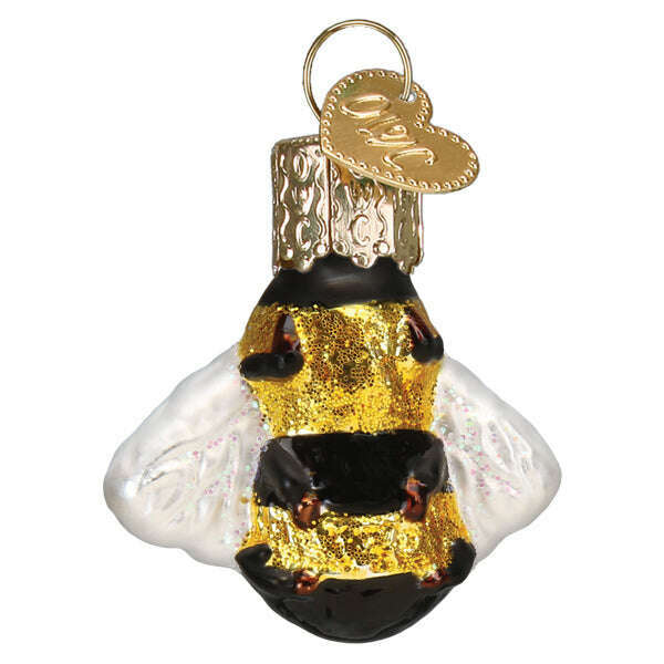Old World Christmas Mini Honey Bee Blown Glass Ornament