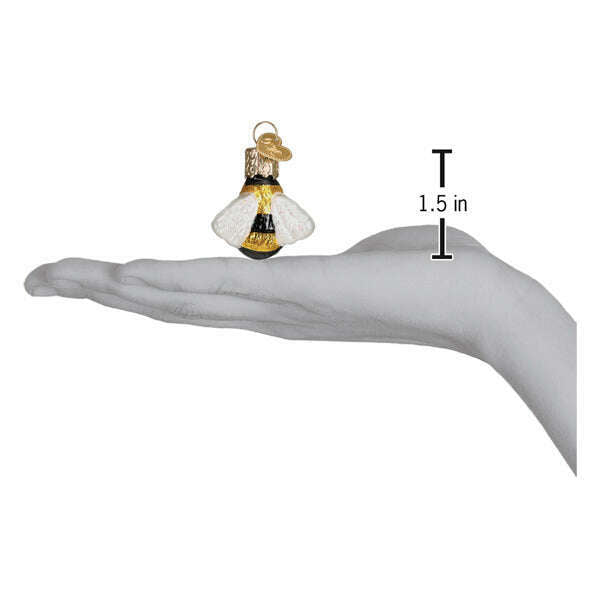 Old World Christmas Mini Honey Bee Blown Glass Ornament