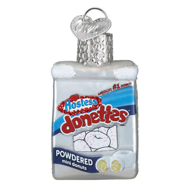 Old World Christmas Mini Hostess Donettes Blown Glass Ornament