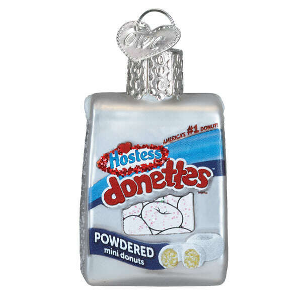 Old World Christmas Mini Hostess Donettes Blown Glass Ornament