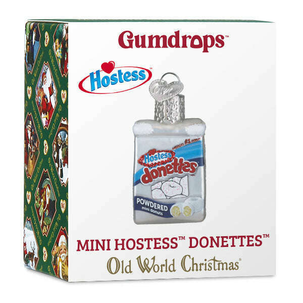 Old World Christmas Mini Hostess Donettes Blown Glass Ornament
