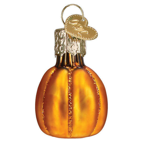 Old World Christmas Mini Jack O'Lantern Blown Glass Ornament