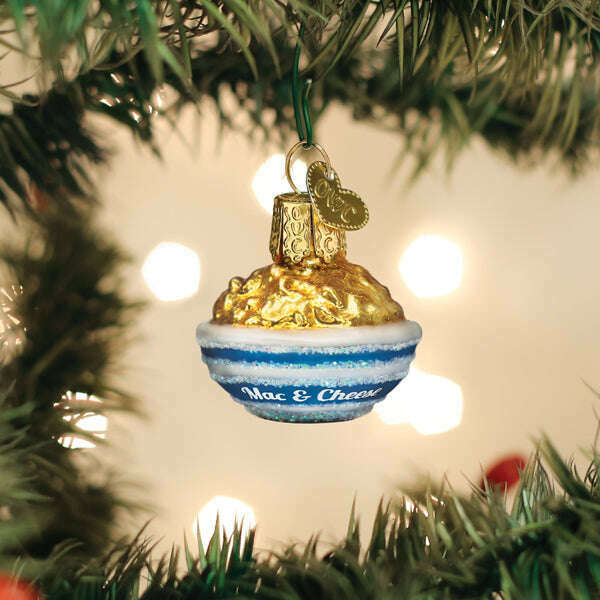 Old World Christmas Mini Mac & Cheese Blown Glass Ornament