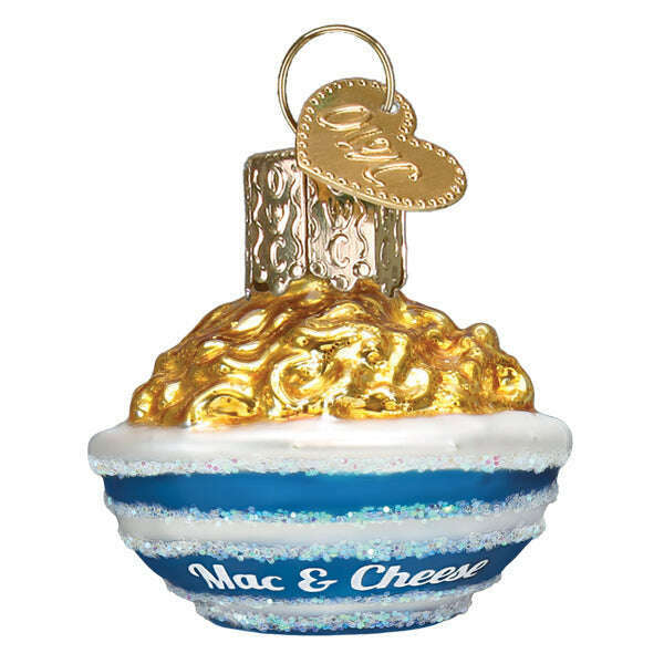 Old World Christmas Mini Mac & Cheese Blown Glass Ornament