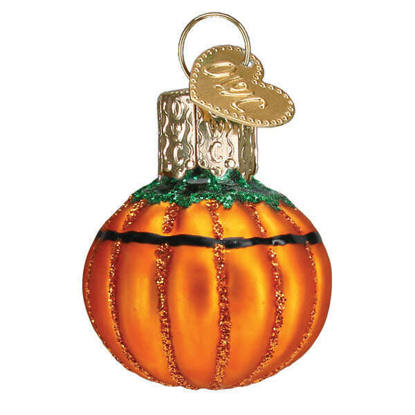 Old World Christmas Mini Masked Jack O'Lantern Blown Glass Ornament
