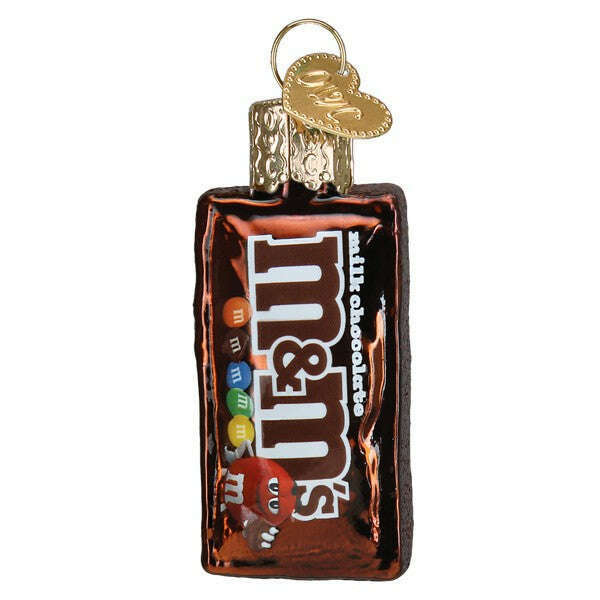 Old World Christmas Mini M&M's Bag Blown Glass Ornament