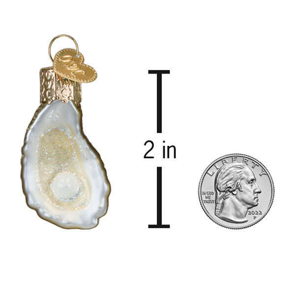 Old World Christmas Mini Oyster With Pearl Blown Glass Ornament