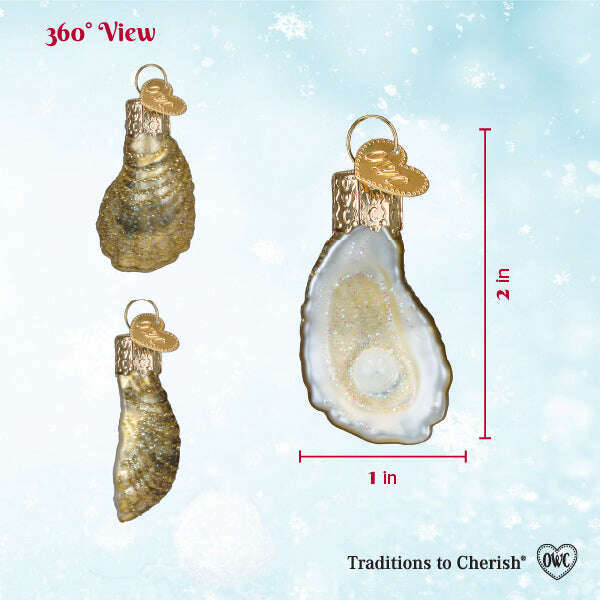 Old World Christmas Mini Oyster With Pearl Blown Glass Ornament