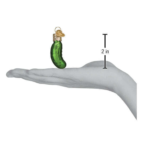 Old World Christmas Mini Pickle Blown Glass Ornament