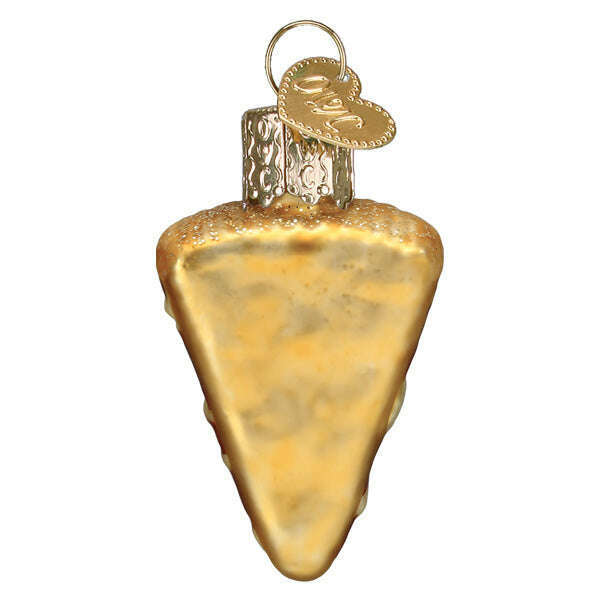 Old World Christmas Mini Pizza Slice Blown Glass Ornament