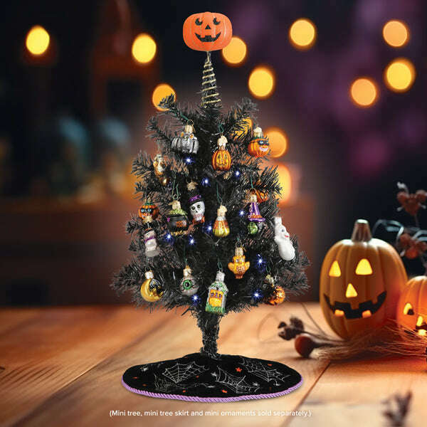 Old World Christmas Mini Pumpkin Head Tree Topper