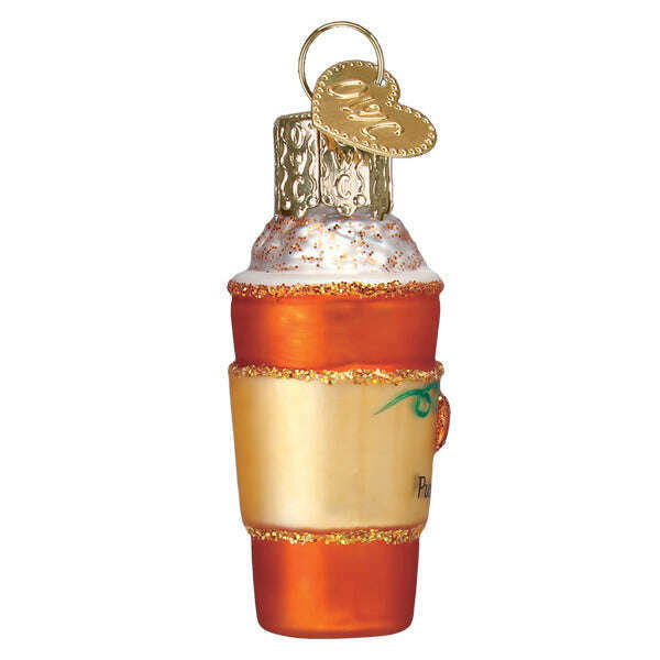 Old World Christmas Mini Pumpkin Spice Latte Blown Glass Ornament