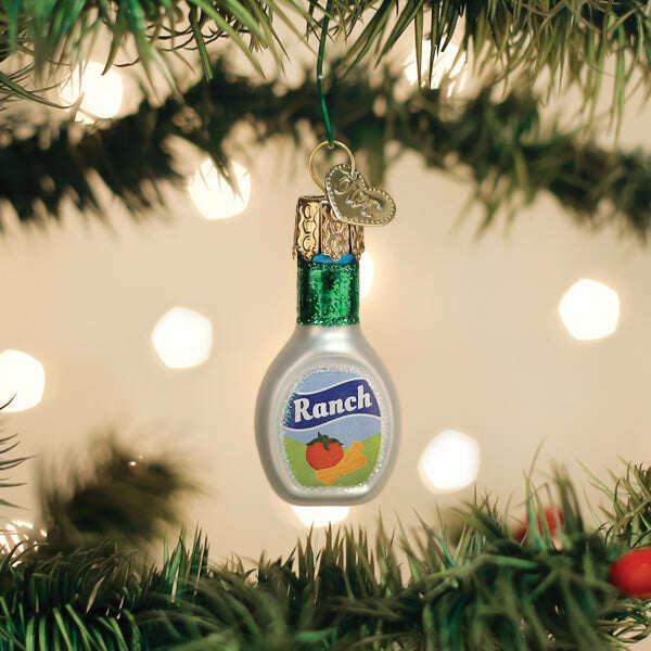 Old World Christmas Mini Ranch Dressing Blown Glass Ornament
