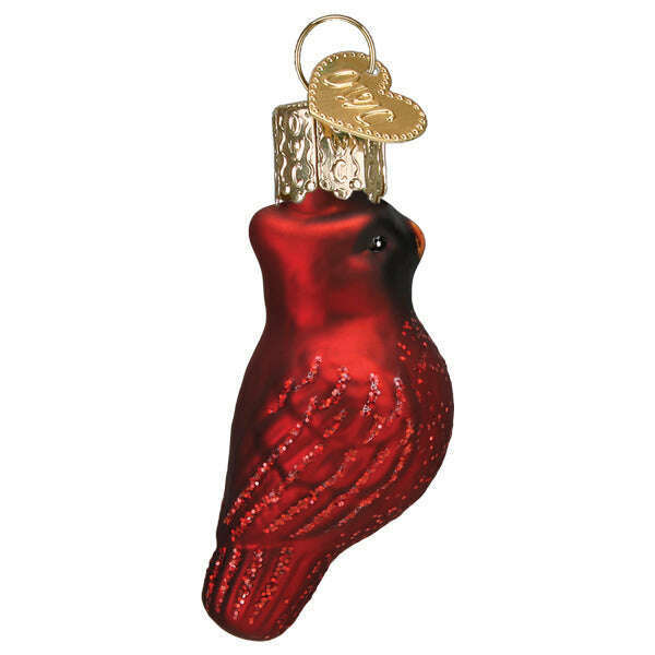 Old World Christmas Mini Red Cardinal Blown Glass Ornament