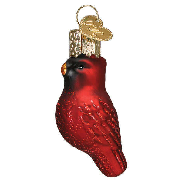 Old World Christmas Mini Red Cardinal Blown Glass Ornament