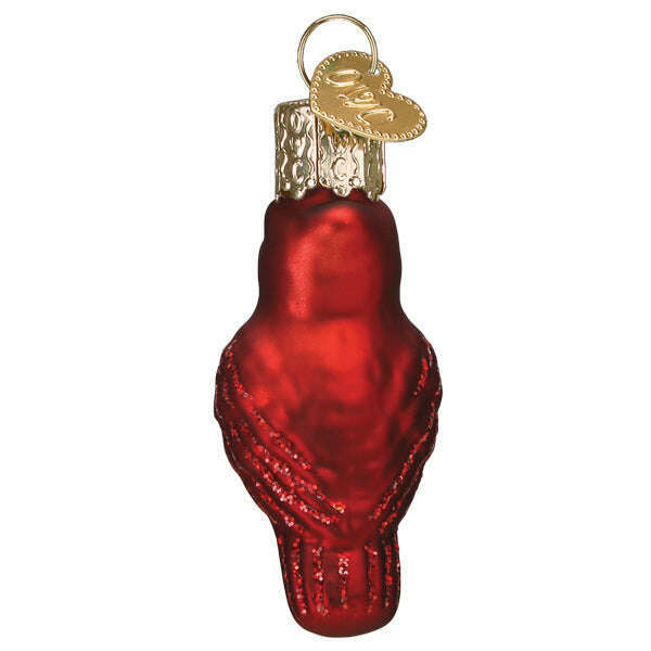 Old World Christmas Mini Red Cardinal Blown Glass Ornament