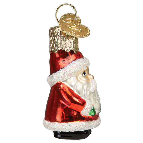 Old World Christmas Mini Santa Blown Glass Ornament