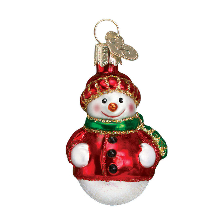 Old World Christmas Mini Snowman Blown Glass Ornament Set