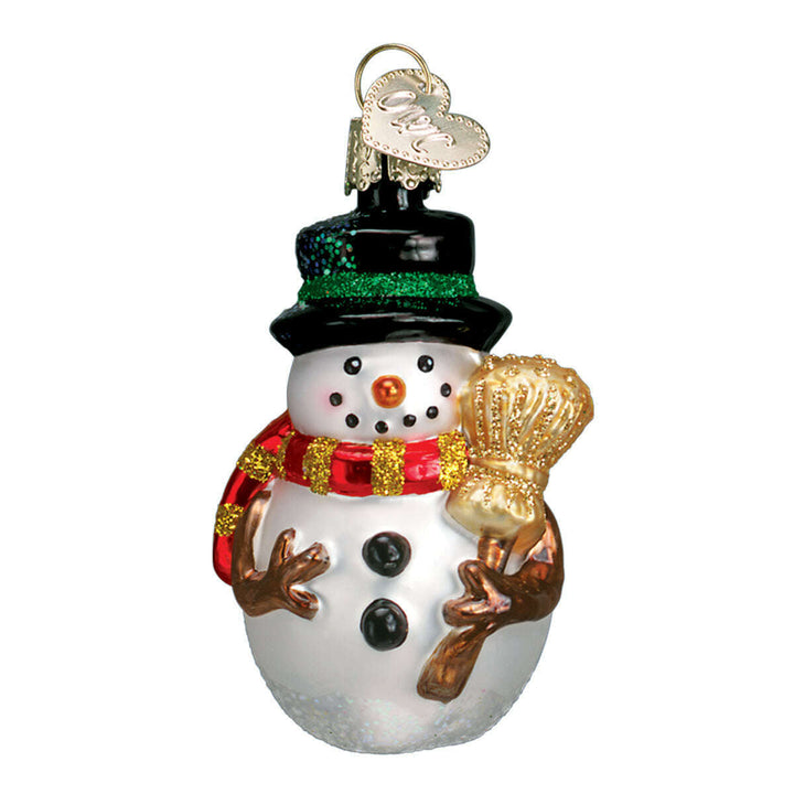 Old World Christmas Mini Snowman Blown Glass Ornament Set