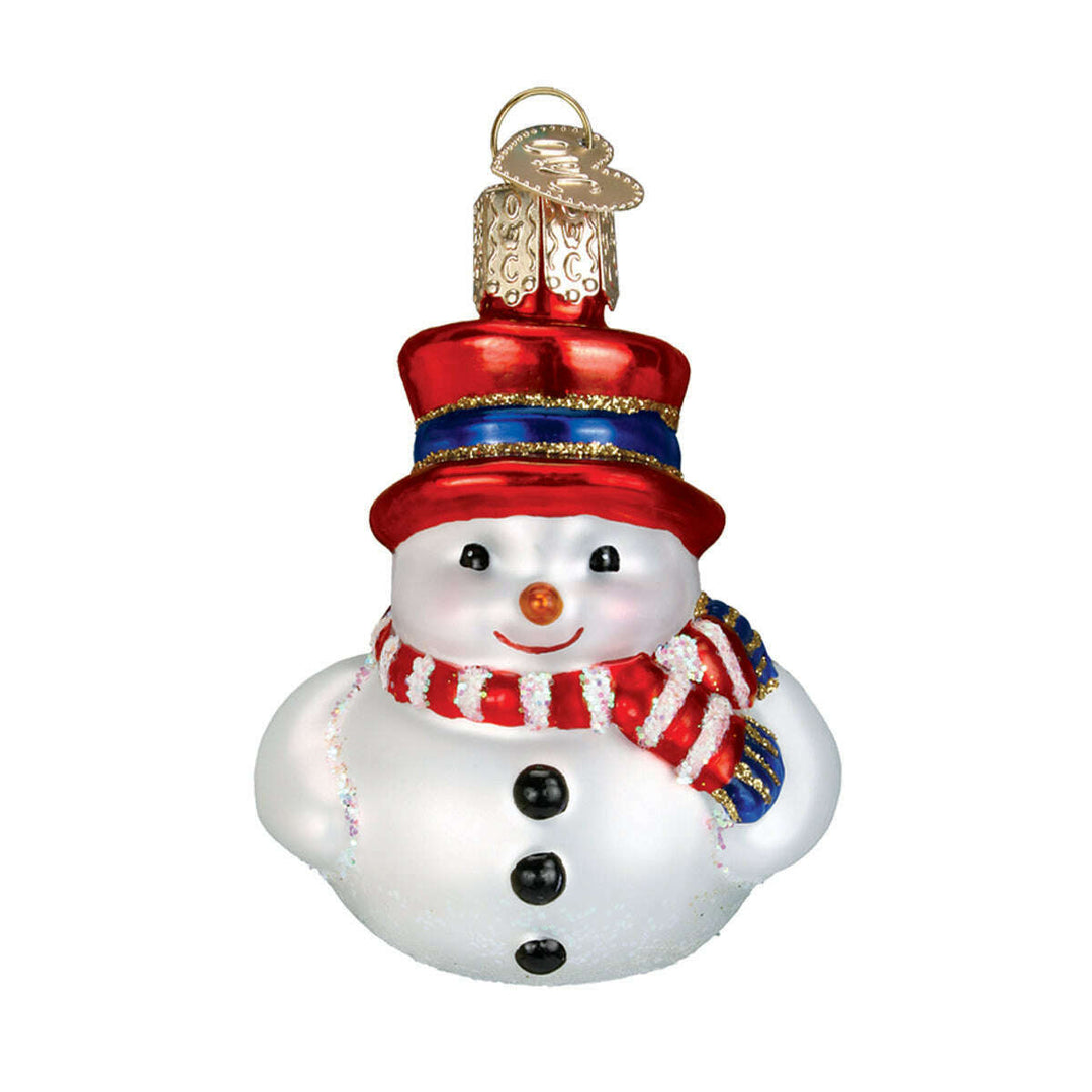 Old World Christmas Mini Snowman Blown Glass Ornament Set