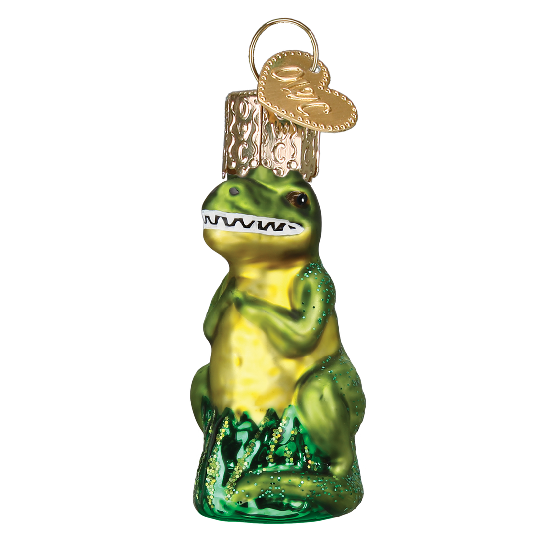Old World Christmas Mini T-Rex Blown Glass Ornament