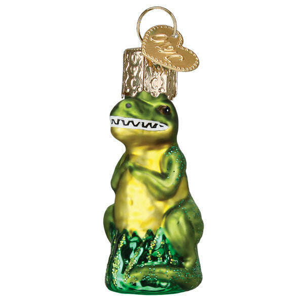 Old World Christmas Mini T-Rex Blown Glass Ornament