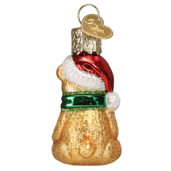 Old World Christmas Mini Teddy Bear Blown Glass Ornament