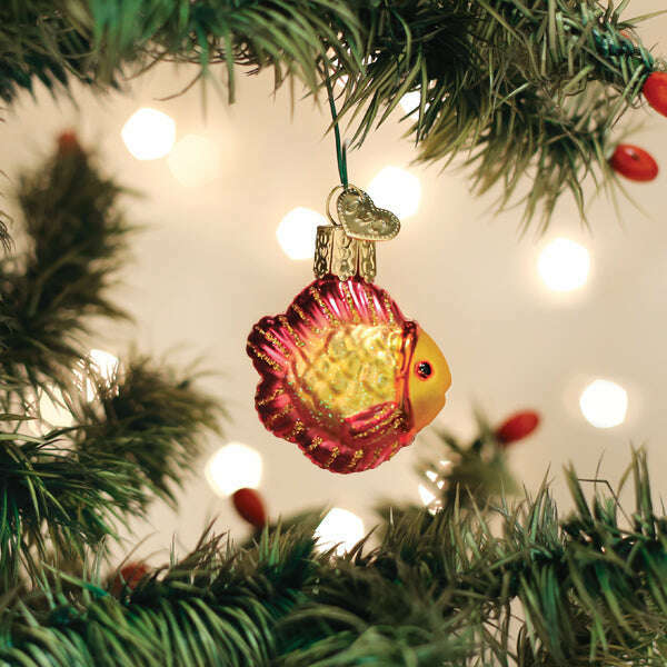 Old World Christmas Mini Tropical Fish Blown Glass Ornament