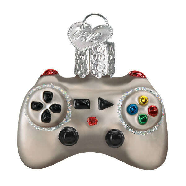 Old World Christmas Mini Video Game Controller Blown Glass Ornament